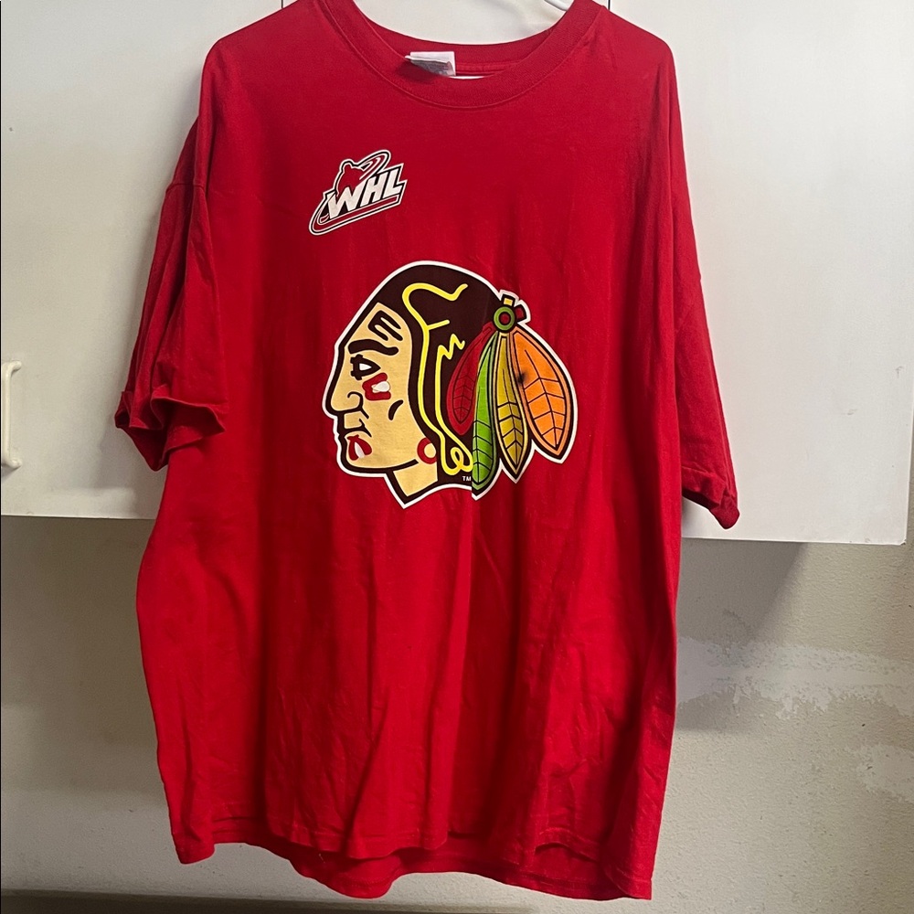 NHL Red Graphic Tee with Iconic Logo